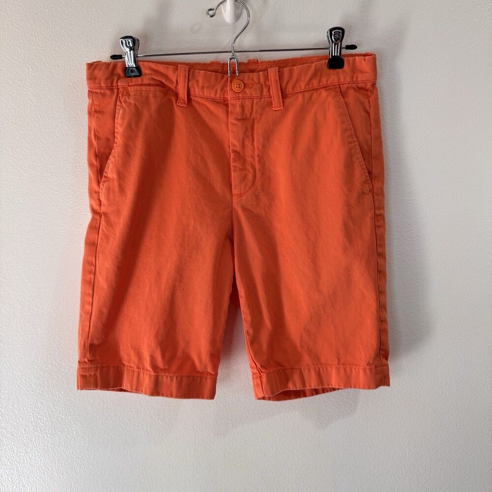 J. Crew Crewcuts Shorts Boys 14 Orange 100% Cotton Pockets Preppy Adjustable
